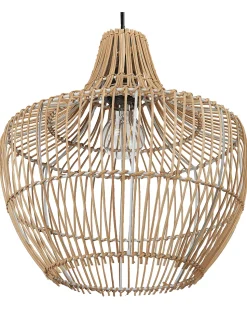 Candeeiro De Teto Em Rattan Cor Natural Mazowe