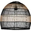 Candeeiro De Teto Em Rattan Cor Natural E Preto Bumi