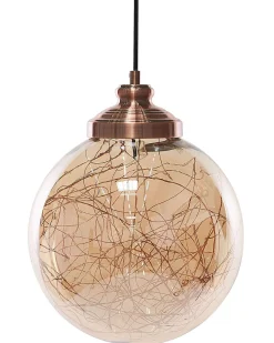 Candeeiro De Teto Em Vidro Cobre Beni S