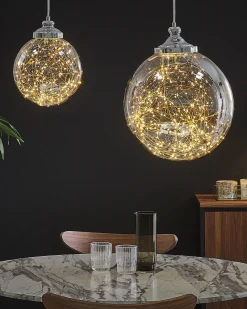 Candeeiro De Teto Em Vidro Prateado Beni L