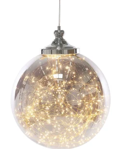 Candeeiro De Teto Em Vidro Prateado Beni L