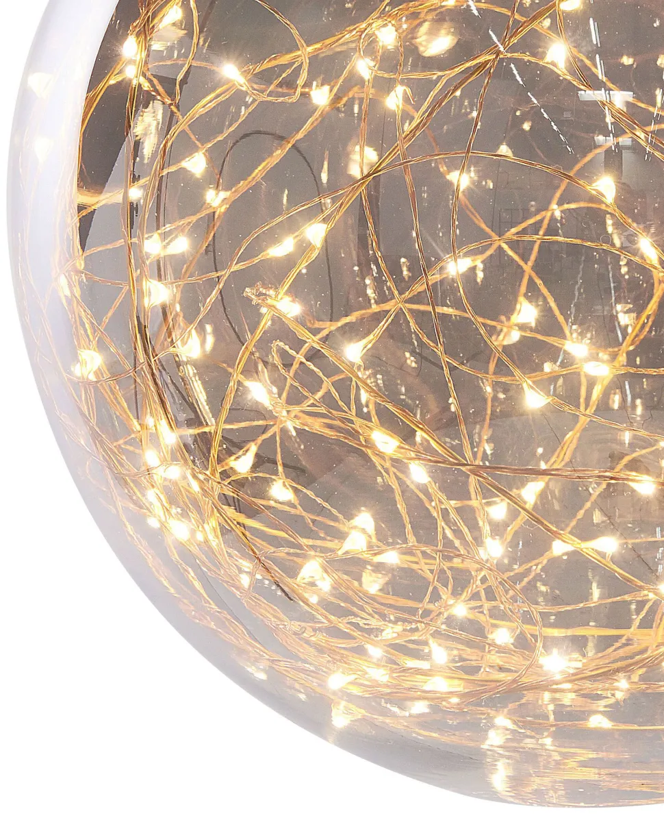 Candeeiro De Teto Em Vidro Prateado Beni L