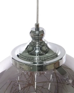 Candeeiro De Teto Em Vidro Prateado Beni L