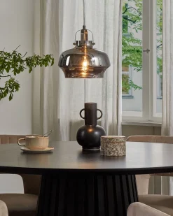 Candeeiro De Teto Em Vidro Cinzento Wiltz