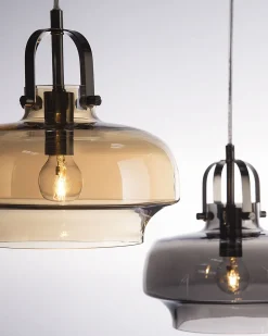 Candeeiro De Teto Em Vidro Cinzento Wiltz