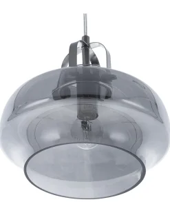 Candeeiro De Teto Em Vidro Cinzento Wiltz