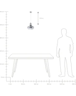 Candeeiro De Teto Em Vidro Cinzento Wiltz