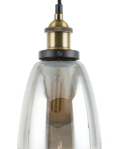 Candeeiro De Teto Em Vidro Fumado Parma