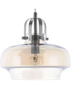 Candeeiro De Teto Em Vidro Cor De Ambar Wiltz