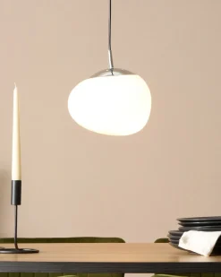 Candeeiro De Teto Em Vidro Branco Liffel