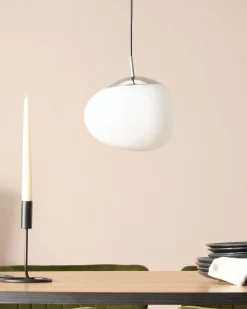 Candeeiro De Teto Em Vidro Branco Liffel