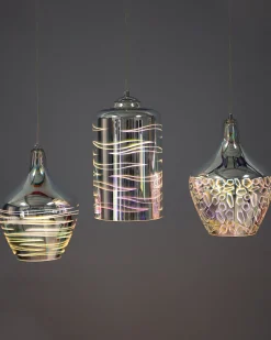 Candeeiro De Teto Em Vidro Cromado Sangone