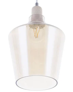 Candeeiro De Teto Em Vidro Cor De Ambar Santon