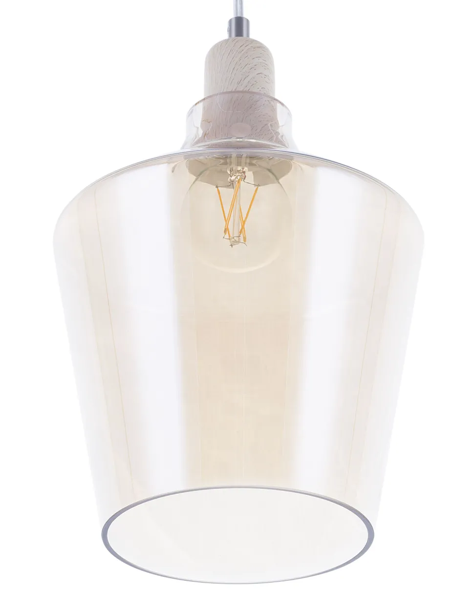 Candeeiro De Teto Em Vidro Cor De Ambar Santon