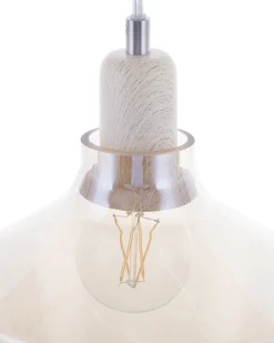 Candeeiro De Teto Em Vidro Cor De Ambar Santon