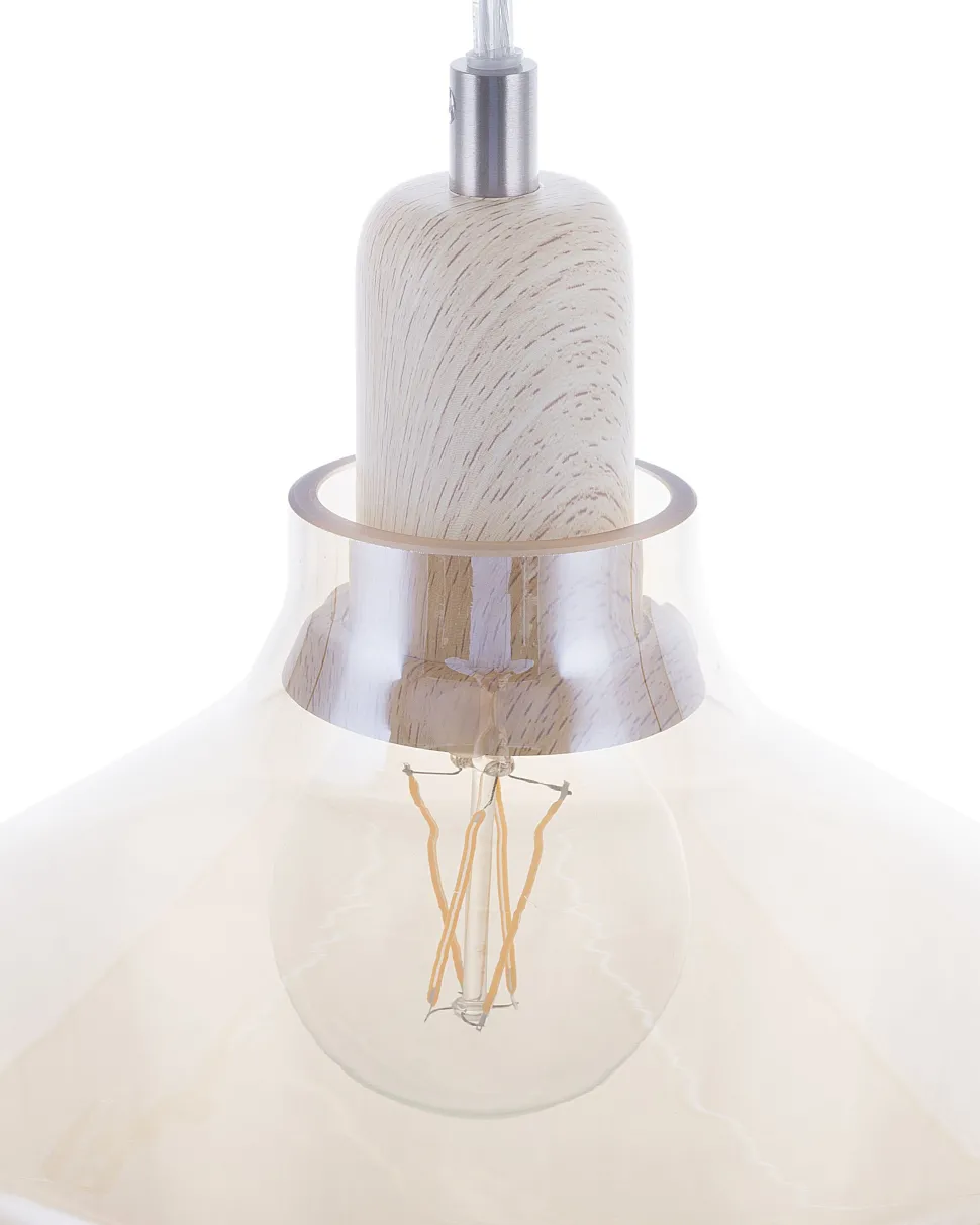 Candeeiro De Teto Em Vidro Cor De Ambar Santon