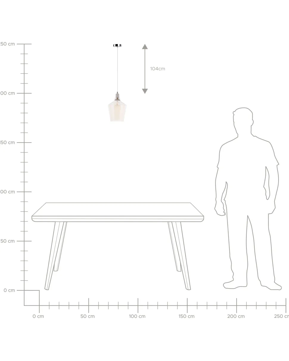 Candeeiro De Teto Em Vidro Cor De Ambar Santon