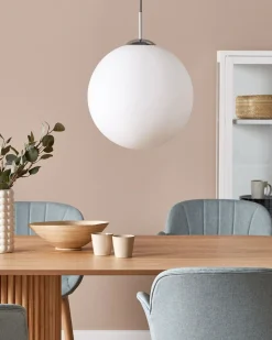 Candeeiro De Teto Em Vidro Branco Barrow L