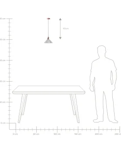 Candeeiro De Teto Em Vidro E Metal Cor De Cobre Curone