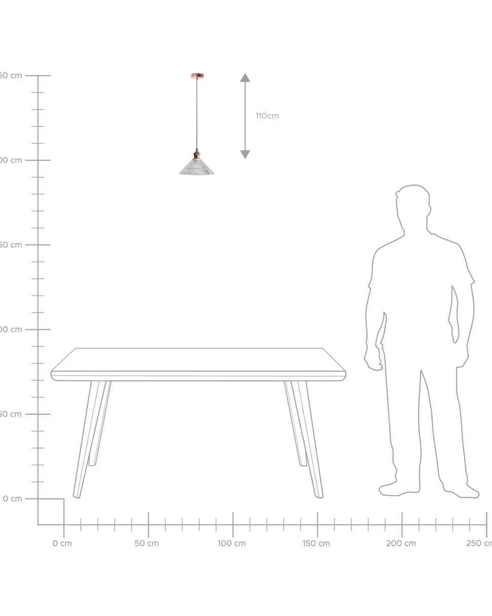 Candeeiro De Teto Em Vidro E Metal Cor De Cobre Curone