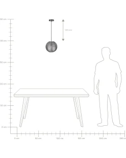 Candeeiro De Teto Esferico Prateado Seine