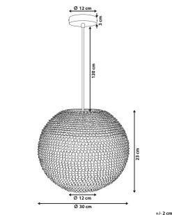 Candeeiro De Teto Esferico Prateado Seine