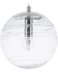 Candeeiro De Teto Esferico Em Vidro Transparente Mirna