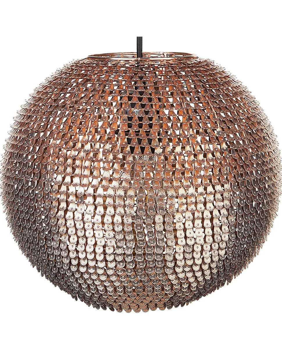 Candeeiro De Teto Esferico Cor De Cobre Seine