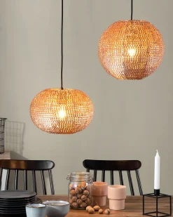 Candeeiro De Teto Esferico Cor De Cobre Seine