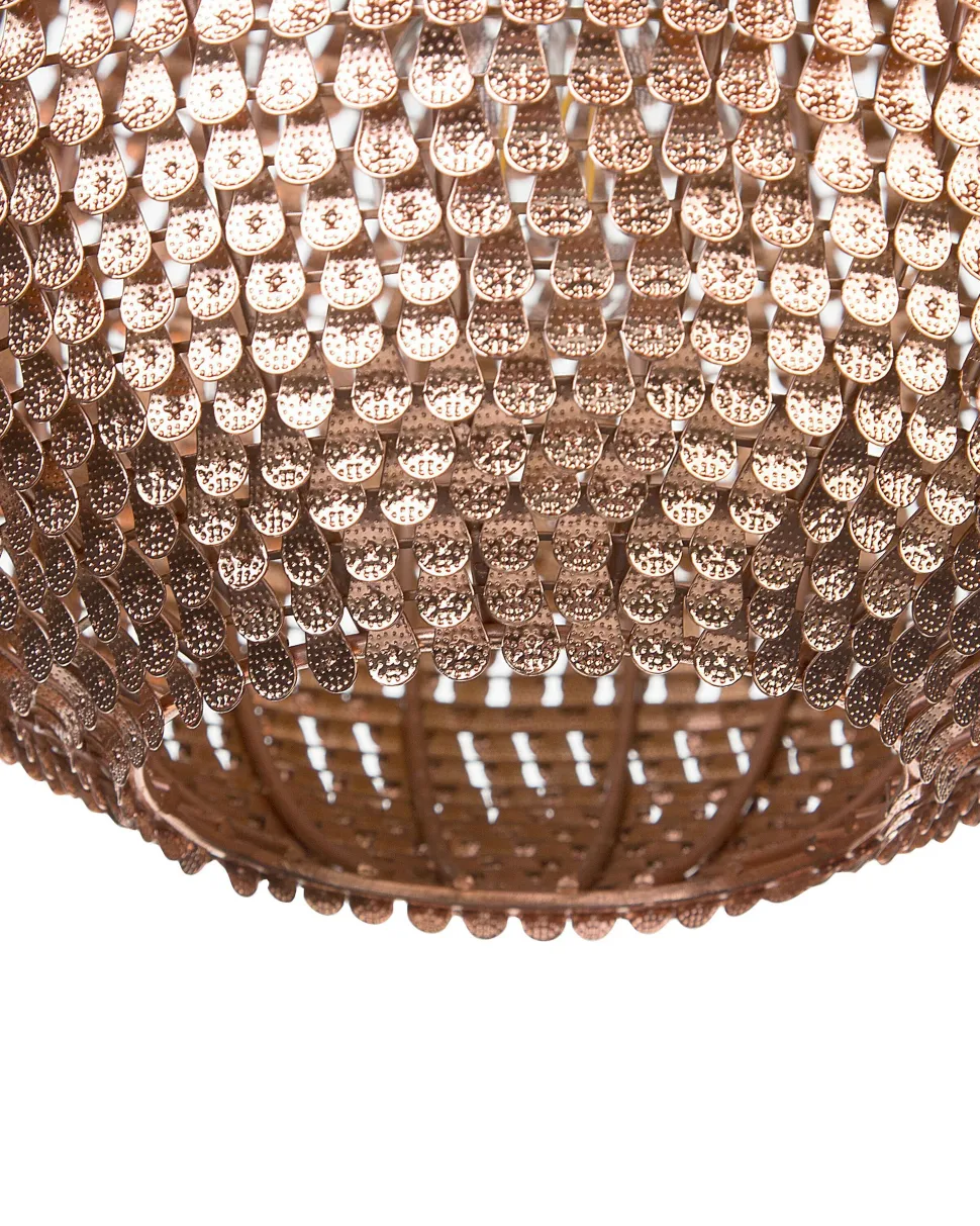 Candeeiro De Teto Esferico Cor De Cobre Seine