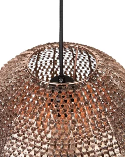 Candeeiro De Teto Esferico Cor De Cobre Seine