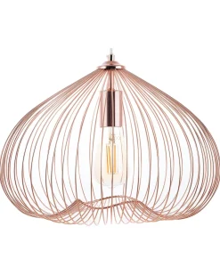 Candeeiro De Teto Geometrico Cor De Cobre Tordino
