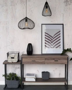 Candeeiro De Teto Geometrico Preto Tordino