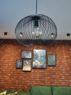 Candeeiro De Teto Geometrico Preto Tordino