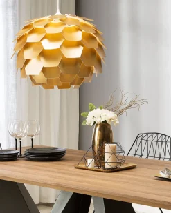 Candeeiro De Teto Grande Dourado Segre