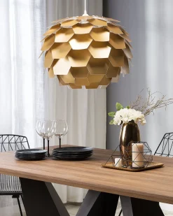 Candeeiro De Teto Grande Dourado Segre