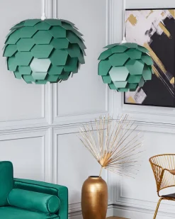 Candeeiro De Teto Grande Verde Escuro Segre