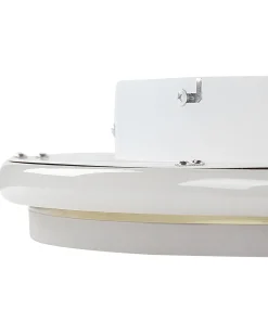 Candeeiro De Teto Led 64 Cm Metal Branco E Dourado Taping