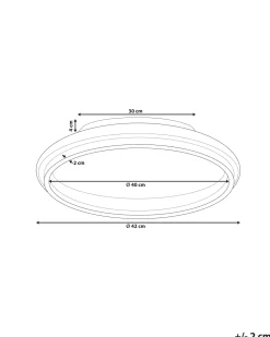Candeeiro De Teto Led 64 Cm Metal Branco E Dourado Taping