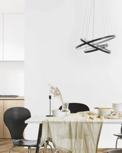 Candeeiro De Teto Led Em Metal Preto Atrek