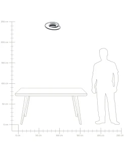 Candeeiro De Teto Led Em Metal Preto Naryn