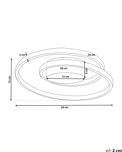 Candeeiro De Teto Led Em Metal Preto Naryn