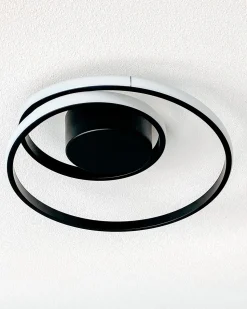 Candeeiro De Teto Led Em Metal Preto Naryn