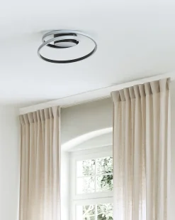 Candeeiro De Teto Led Em Metal Preto Naryn