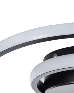 Candeeiro De Teto Led Em Metal Preto Naryn