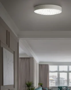 Candeeiro De Teto Led Em Metal Branco Arli