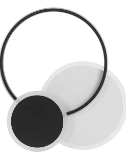 Candeeiro De Teto Led Em Metal Preto E Branco Zami