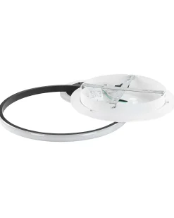 Candeeiro De Teto Led Em Metal Preto E Branco Zami