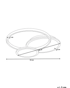 Candeeiro De Teto Led Em Metal Preto E Branco Zami