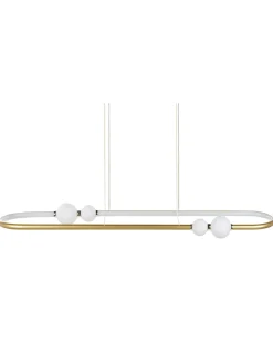 Candeeiro De Teto Led Em Metal Dourado Feale